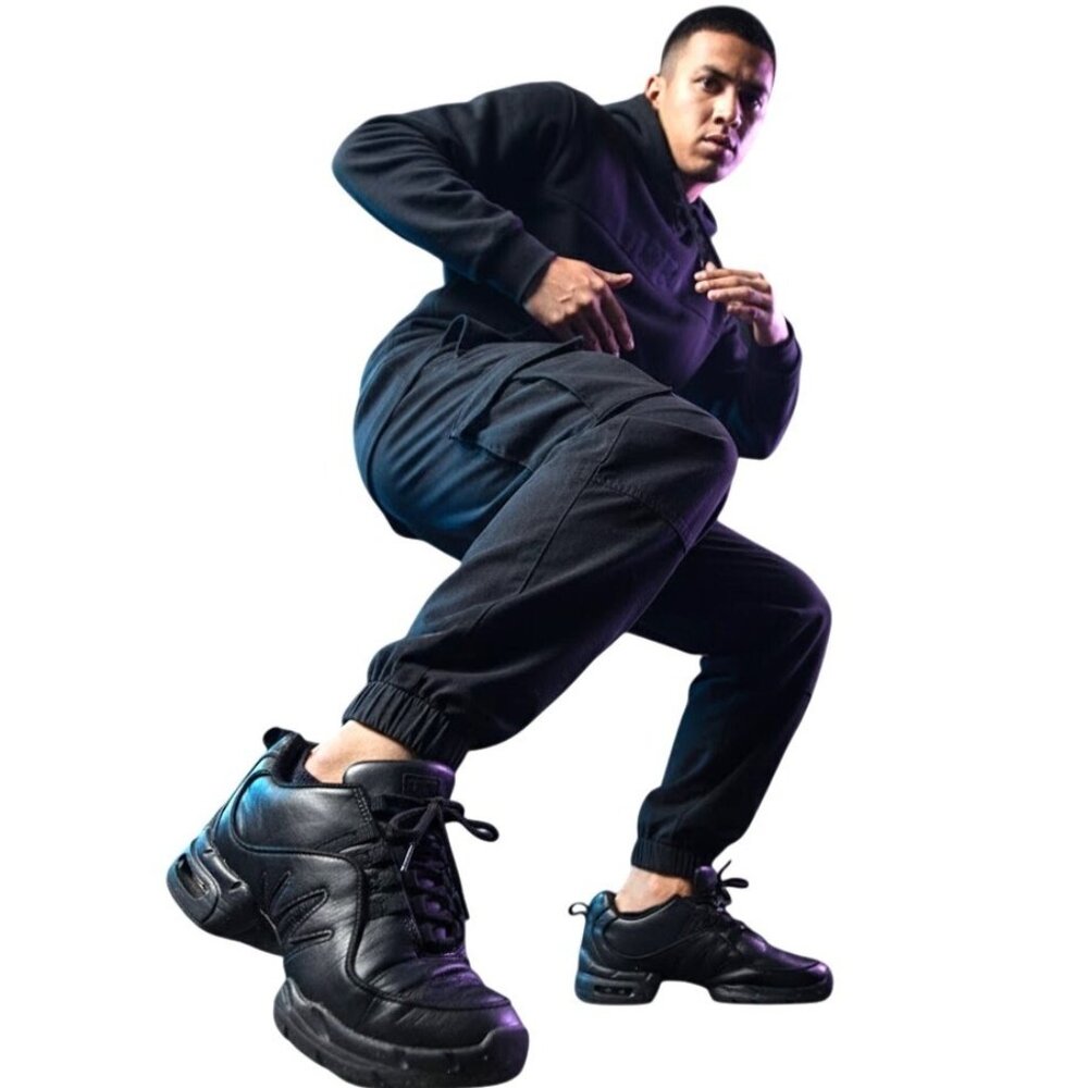 Bloch Adult Hip Hop Dance Sneakers Black Canvas Elevated Arch Perform Compete
